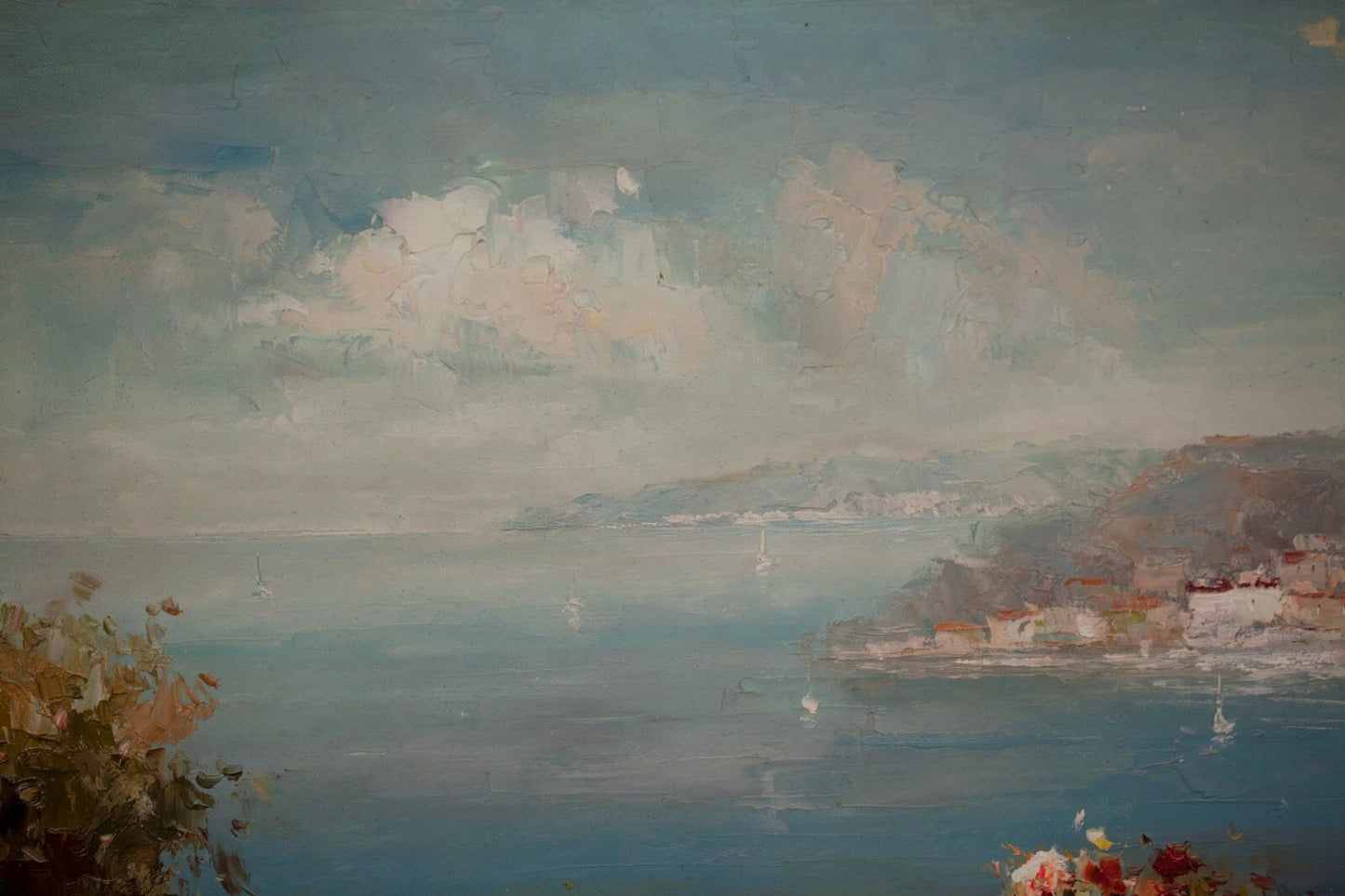 "Maison de plage espagnole", Impressionnisme originale huile sur toile