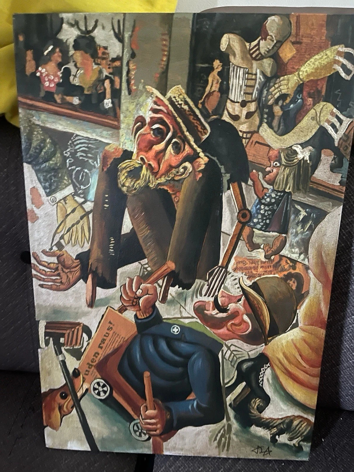 art-decoration-tableau-peinture-huile-toile-scene-personnages-d'après Otto Dix