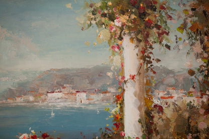 Maison de plage espagnole peinture huile sur toile Impressionnisme originale