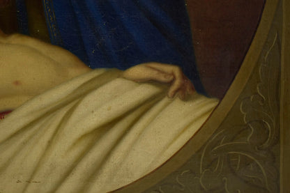 Vers 1850-1900, Tableau ancien "Pietà à la couronne d'épines", huile, 92 x 71,5 cm