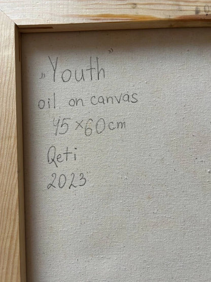 ORIGINAL peinture à l'huile sur toile PORTRAIT DE FEMME modernisme