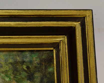 Vers 1880-1900 Tableau ancien, Femmes qui se baignent, huile sur toile, 80 x 69,5 cm