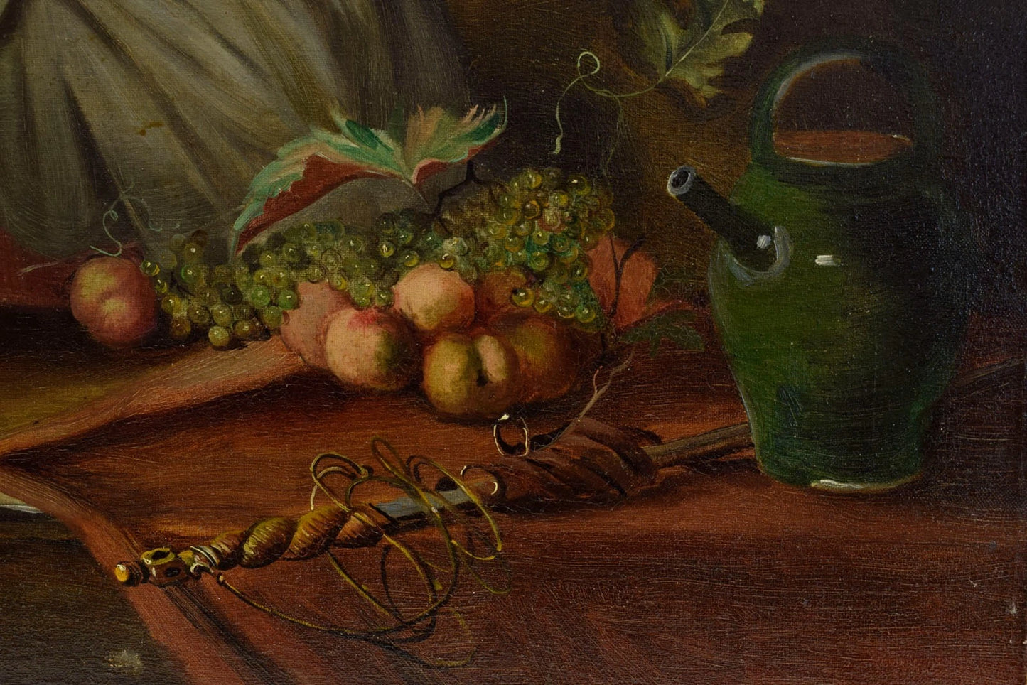 moitié 20. Jh. Tableau ancien, scène de genre dans une taverne, huile, 75 x 56 cm