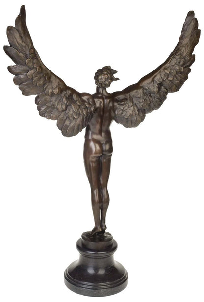 Sculpture en bronze Icare mythologie ange ailes figurine en bronze statue de style antique