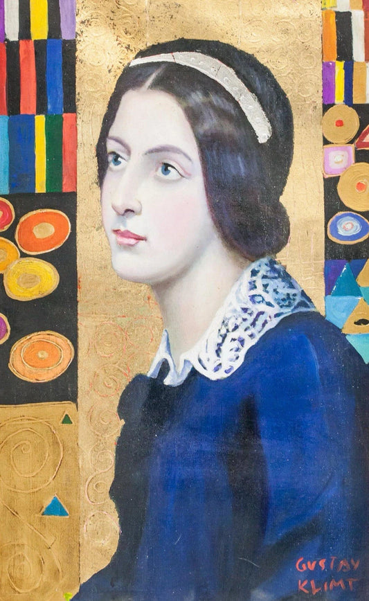 art-portrait-profil-feminin-femme-brune-peinture huile sur toile