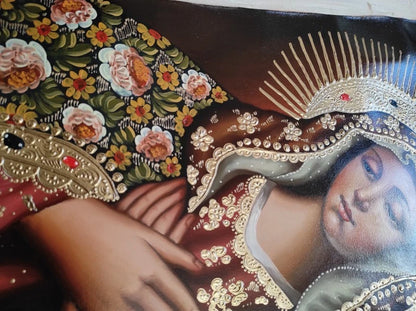 art-decoration-tableau-peinture-huile-toile-portrait-religieux-vierge-marie-cuzco