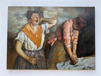 art-decoration-tableau-peinture-huile-toile-l'oeuvre du lundi-d'après Degas