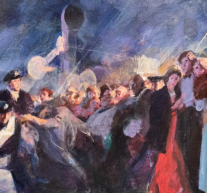 art-decoration-tableau-peinture-huile-toile-scene-dramatique-paquebeau-titanic