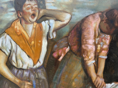 art-decoration-tableau-peinture-huile-toile-l'oeuvre du lundi-d'après Degas