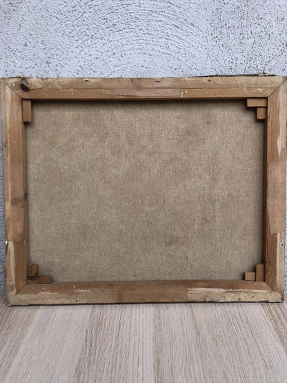 paysage Peinture à l'huile sur toile "vaches" campagne