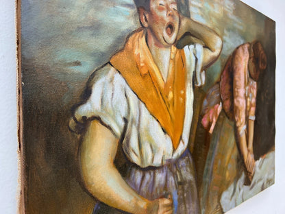 art-decoration-tableau-peinture-huile-toile-l'oeuvre du lundi-d'après Degas