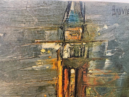 Bouvier de Cachard Piazza San Marco 1964 Peinture à l'huile originale paysage de Venise