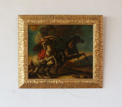 art-animal-cheval-sauvage-peinture-huile-toile