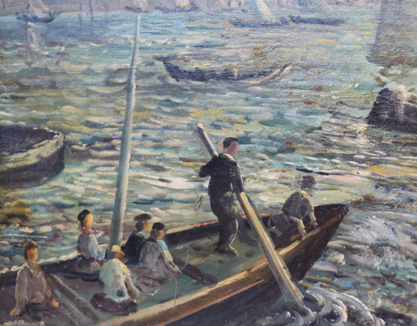 art-decoration-tableau-peinture-huile-toile-paysage-marin-Venise