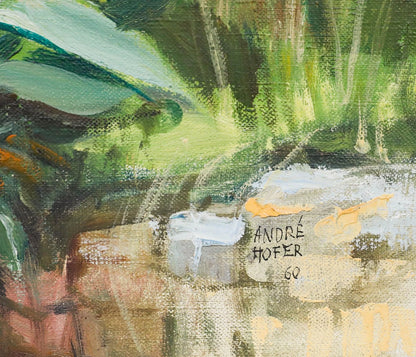 André Hofer (1890-1973) - 1960 Huile, paysage d'agave