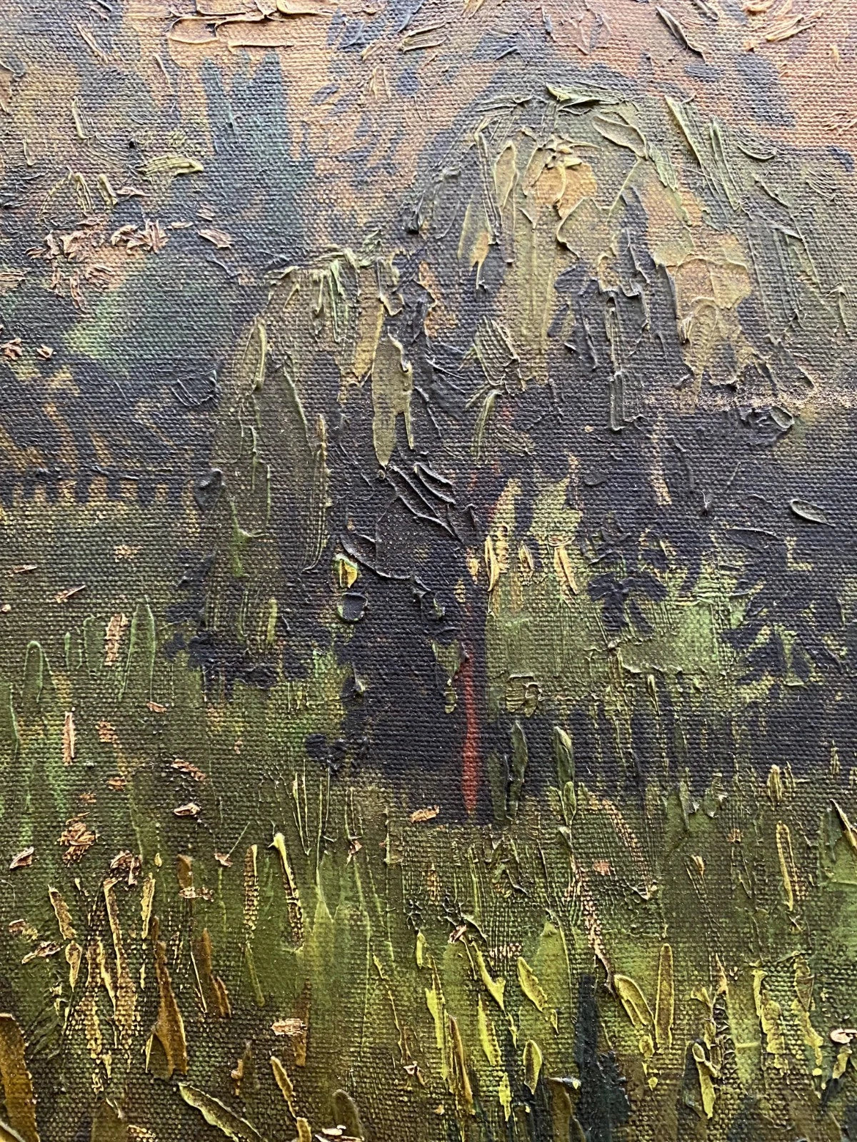 art-decoration-tableau-peinture-huile-toile-paysage-campagne-champ-d'après Van Gogh