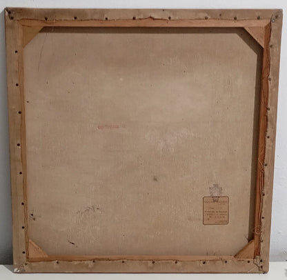 TABLEAU HUILE SUR TOILE RAFAEL SANZIO signé et estampillé art vintage