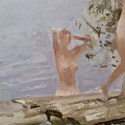 Huile sur toile "Les baigneuses" de Oleg Marouchkine