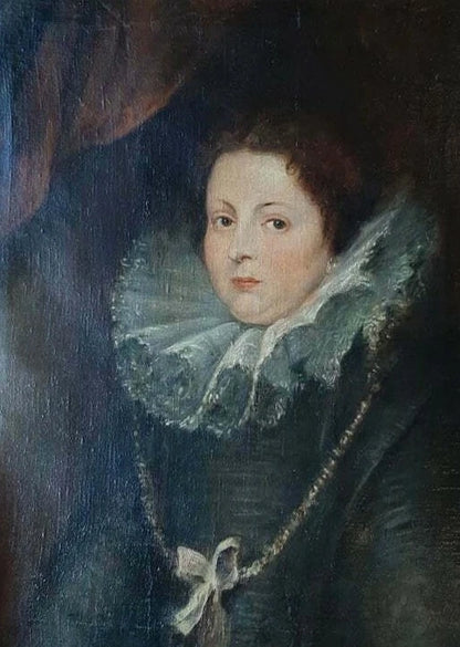 Portrait Peinture à l'huile dame Noble rousse