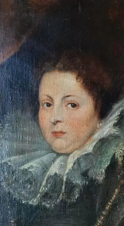 Portrait Peinture à l'huile dame Noble rousse