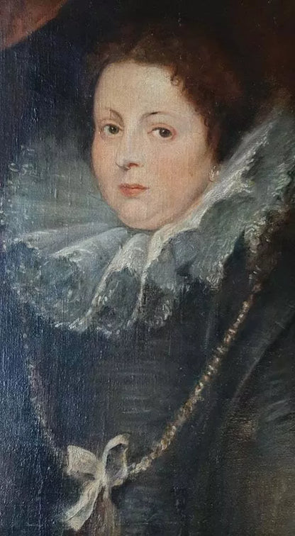 Portrait Peinture à l'huile dame Noble rousse