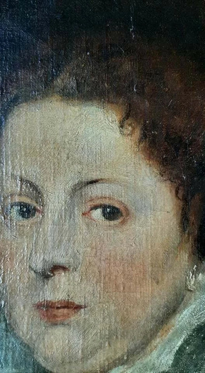 Portrait Peinture à l'huile dame Noble rousse