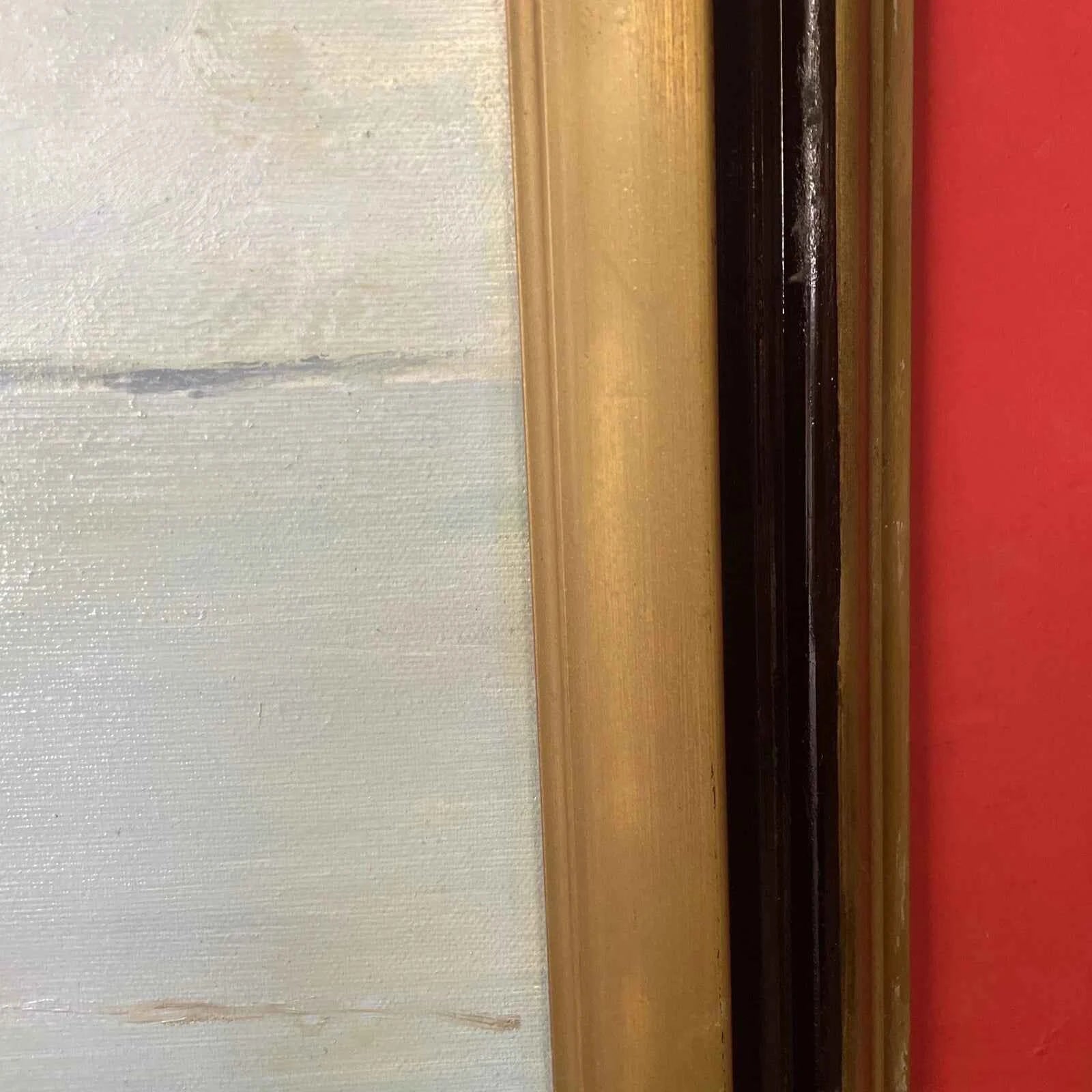 art decoration peinture huile sur toile paysage Naples Italie