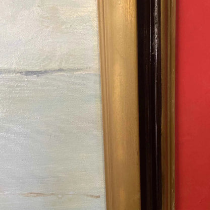 art decoration peinture huile sur toile paysage Naples Italie