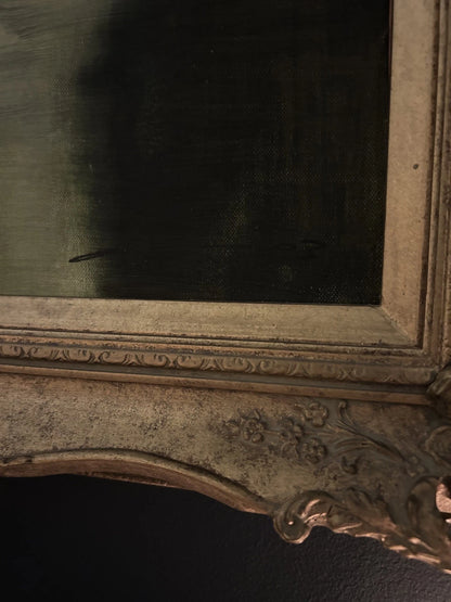 paysage marin venise canal huile sur panneau carton