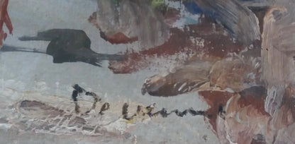 art-decoration-paysage-scene-vie-rue-Paris-France-peinture-huile-toile