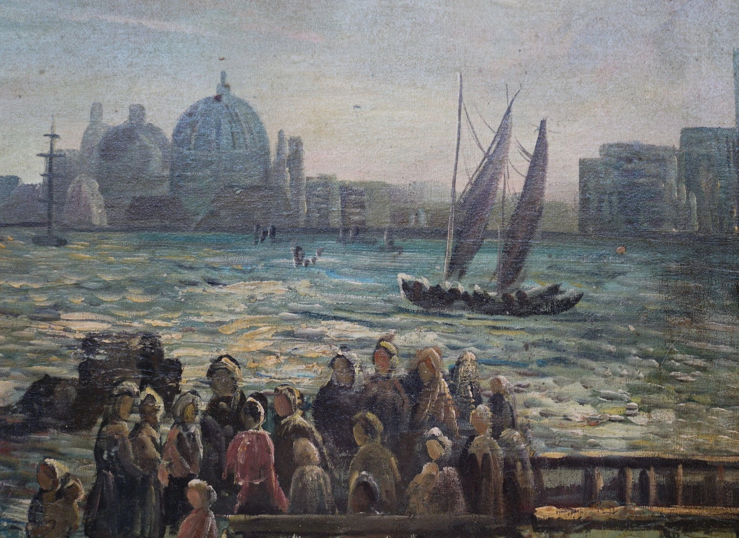 art-decoration-tableau-peinture-huile-toile-paysage-marin-Venise