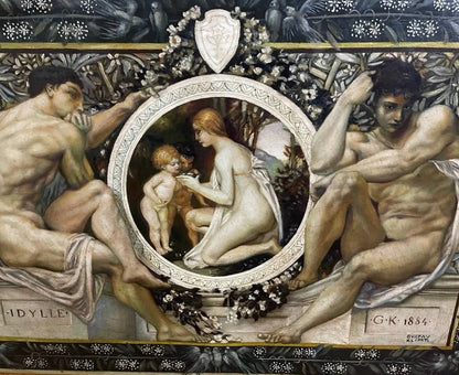 art-decoration-tableau-peinture-huile-toile-idylle-d'après Klimt