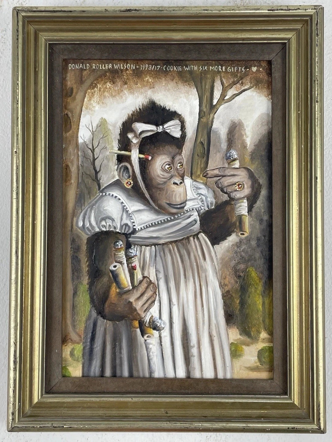 art-decoration-tableau-peinture-huile-toile-surrealisme-portrait-singe-petite-d'apres Donald Roller (Copie)