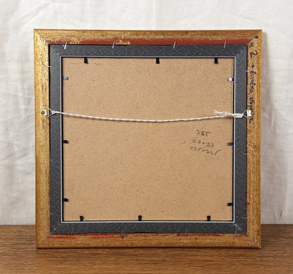 Chuchotements et ailes, peinture huile sur panneau originale Tempera, artiste Berezhna