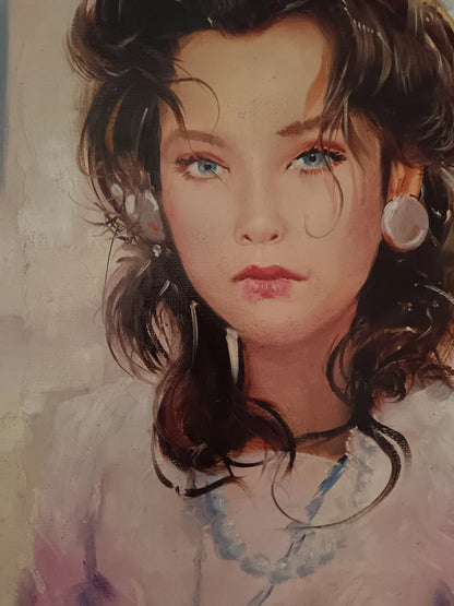 art-decoration-tableau-peinture-huile-toile-portrait-feminin-femme-italienne