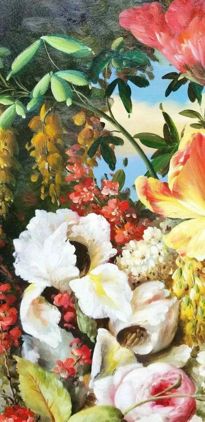 Master Quality Hand Painted Oil on Canvas 36x48" Floral Still Life