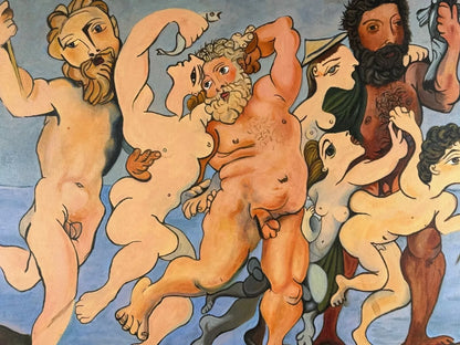 art-decoration-tableau-peinture-huile-toile-scene-personnages-nus-danse