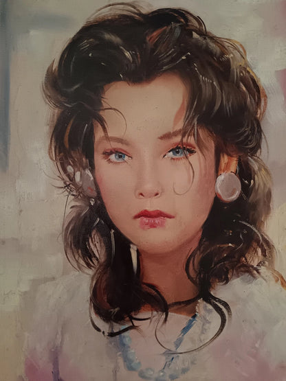 art-decoration-tableau-peinture-huile-toile-portrait-feminin-femme-italienne