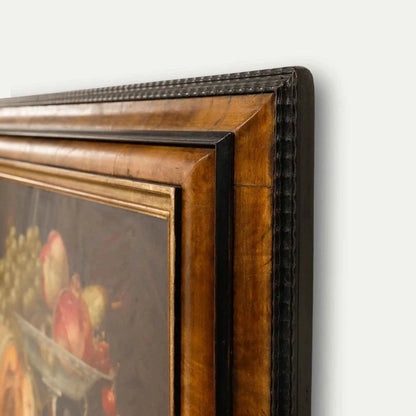 John H. Dunham - Huile de la fin du XIXe siècle, nature morte aux fruits dans un compotier en verre