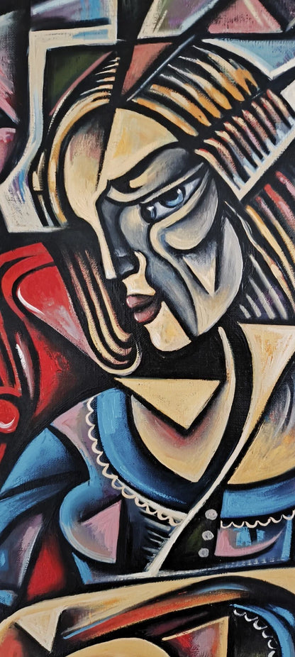 joker peinture art abstrait moderne huile originale Edward Yov