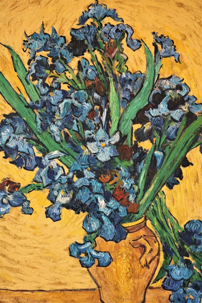 art-decoration-tableau-peinture-huile-toile-nature-morte-fleurs-iris-vase