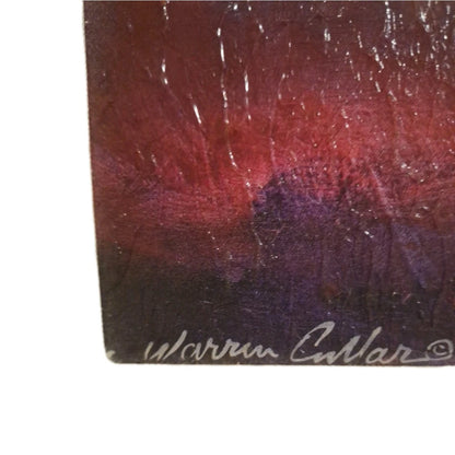 Tableau huile nature morte original artiste signé Warren Cullar 25x31"