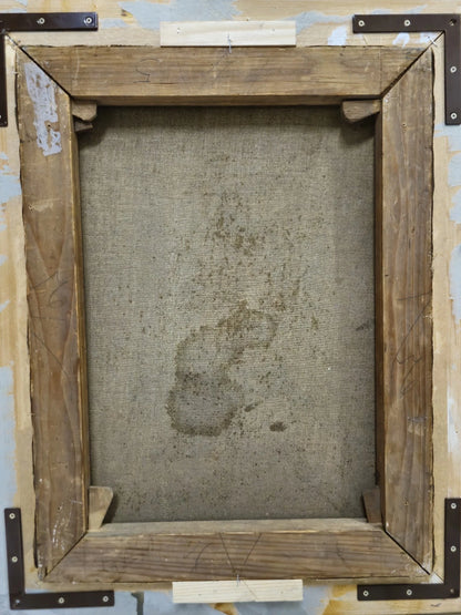 Tableau ancien huile Anton Keldenich (1874-1936) portrait empereur Guillaume II