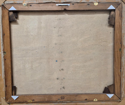 Tableau huile signé daté 1947 peinture moderne nature morte atelier