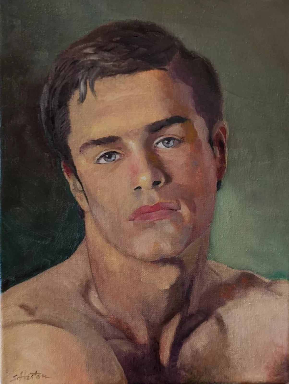 art-decoration-tableau-peinture-huile-toile-portrait-masculin-jeune-homme