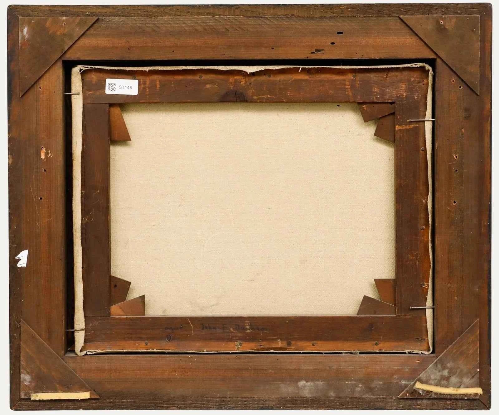 John H. Dunham - Huile de la fin du XIXe siècle, nature morte aux fruits dans un compotier en verre