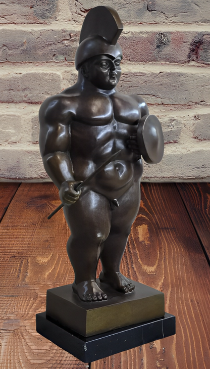 objet-decoration-art-statue-sculpture-bronze-guerrier-d'apres Botero