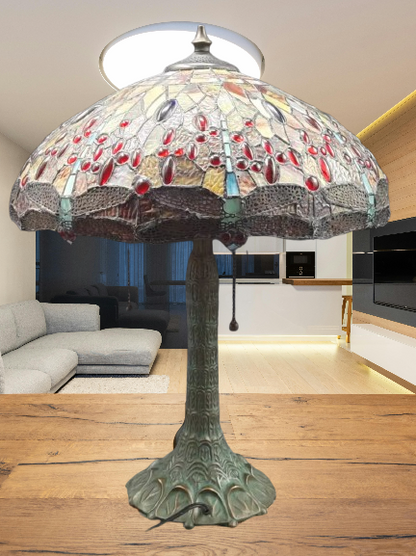 objet-decoration-lampe-style-tiffany-verre-bronze-59cm