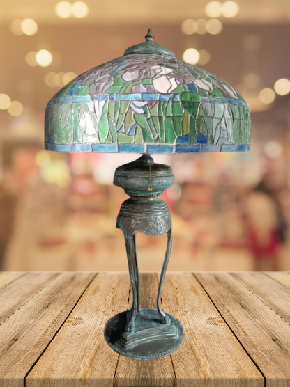 objet-decoration-lampe-style-tiffany-verre-bronze-85cm