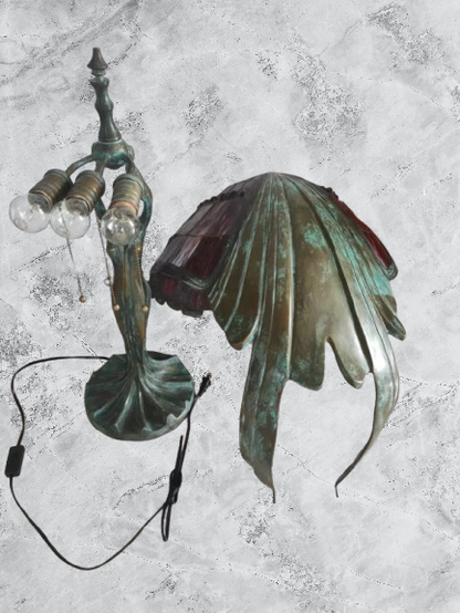 objet-decoration-lampe-style-tiffany-verre-bronze-66cm